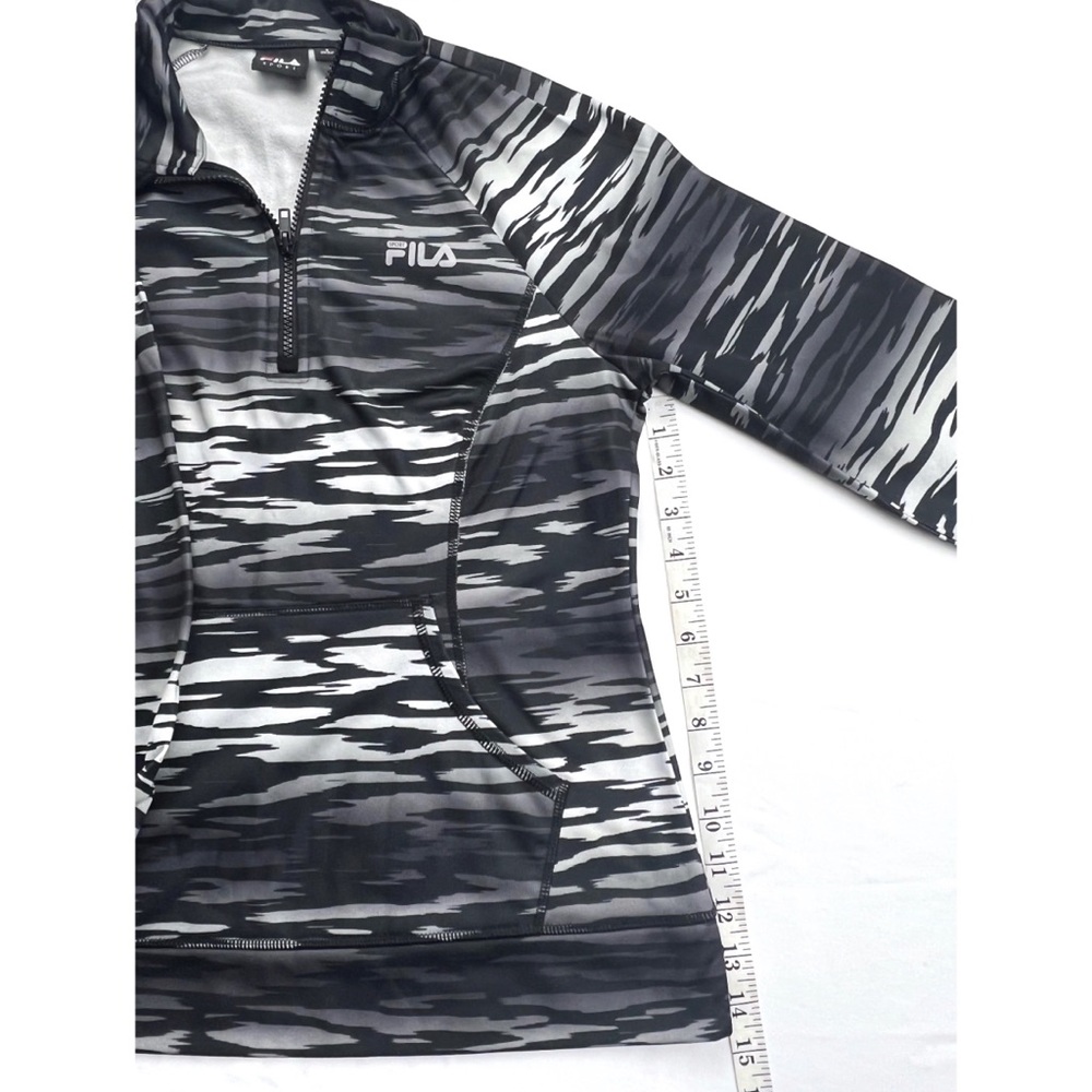 Fila Sport Zebra Animal Print Zip Sweater Small - Picture 5 of 10